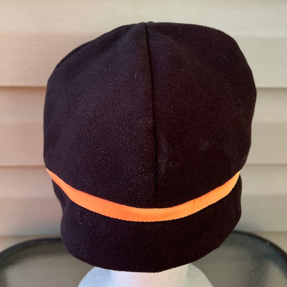 RARE- Polo Sport Thermal Fleece Barrier Beanie Black/Orange Sz OS - Picture 6 of 7